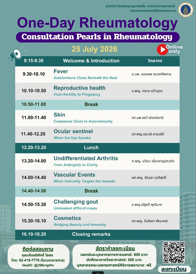 One-Day Rheumatology: Consultation Pearls in Rheumatology